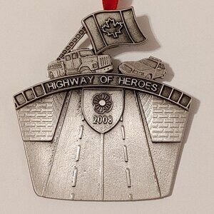 2008 HIGHWAY OF HEROES Ornament Christmas Tree Ninth in a Series Veterans